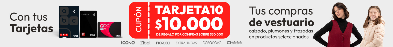 Comprando con tu tarjeta abcDIn, La Polar y abc obtén $10.000 de REGALO
