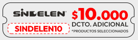 $10.000 de descuento en productos seleccionados Sindelen tmp usando el cupon Sindelen10