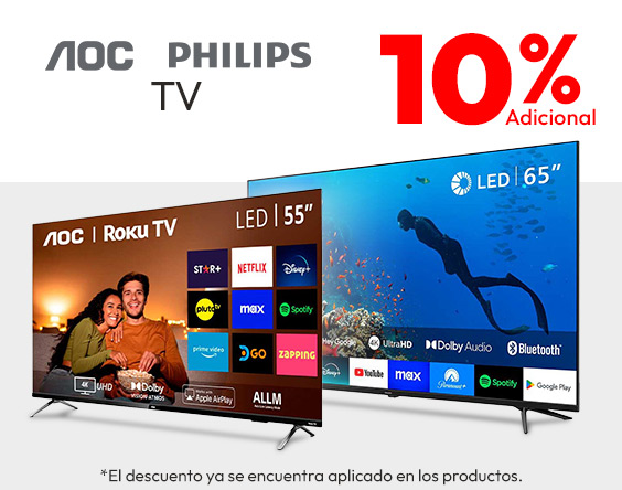 10% de descuento AOC, Philips