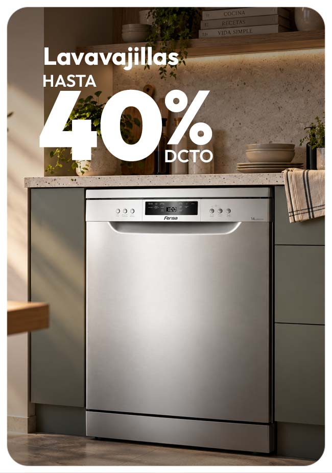 Lavavajillas hasta 40% de dcto