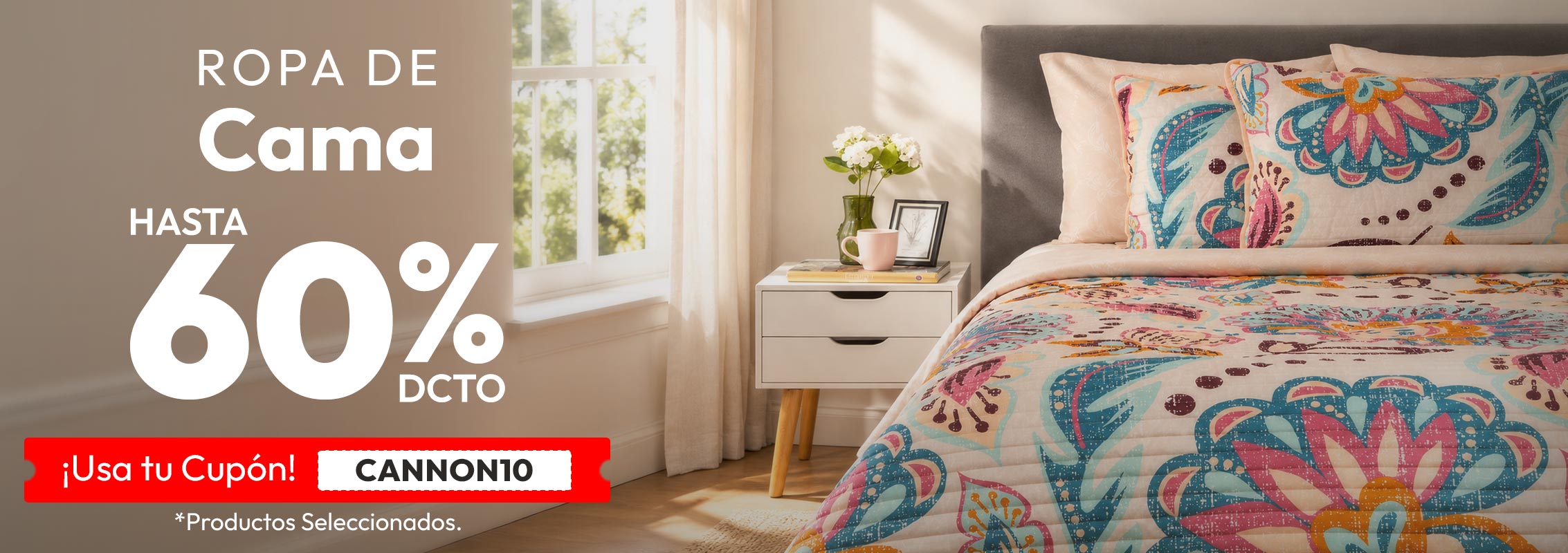 Ropa de Cama hasta 60% de dcto