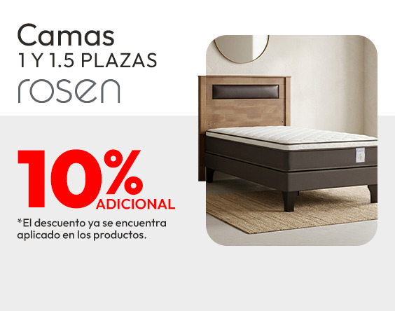 Camas 1 y 1,5 Rosen 10% adicional