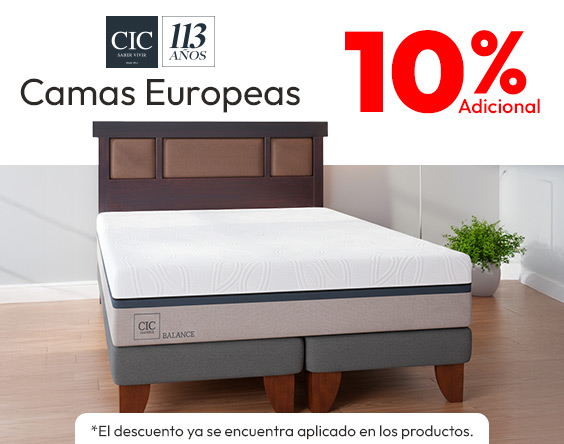 CIC Camas Europeas 10% adicional