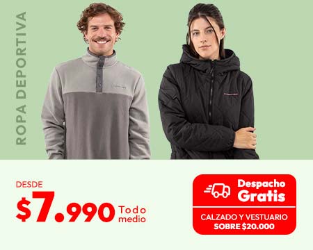 Ropa deportiva hombre y mujer desde $7.990