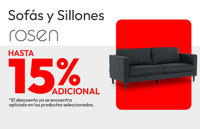 Sofás y Sillones Rosen hasta 15%