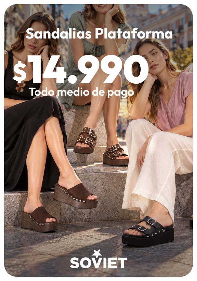 Sandalias Plataforma $14990