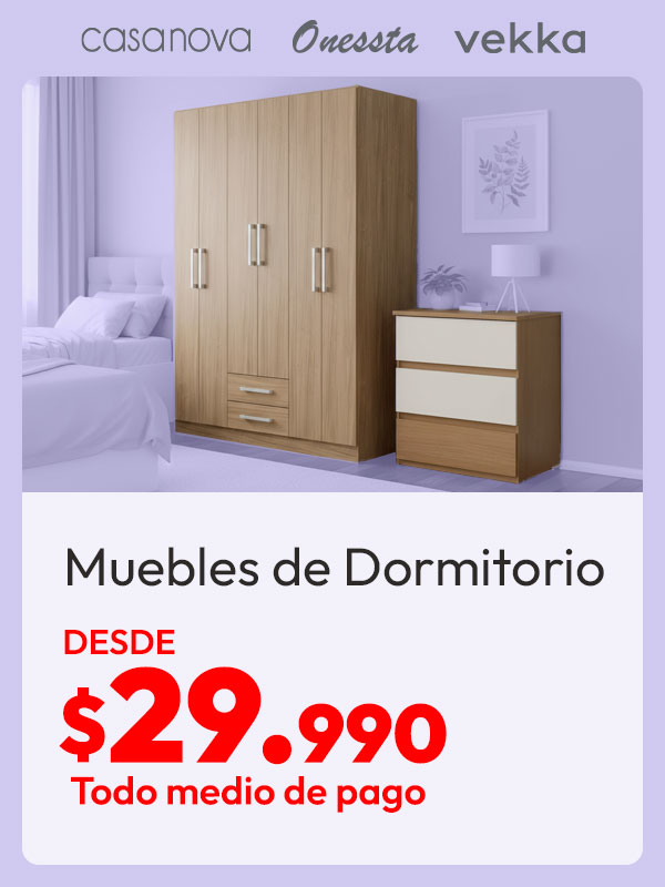 Muebles de dormitorio desde $29.990