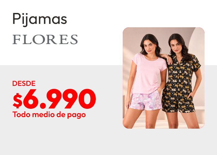 Pijamas flores desde  6990