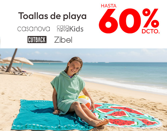 Toallas hasta 60%
