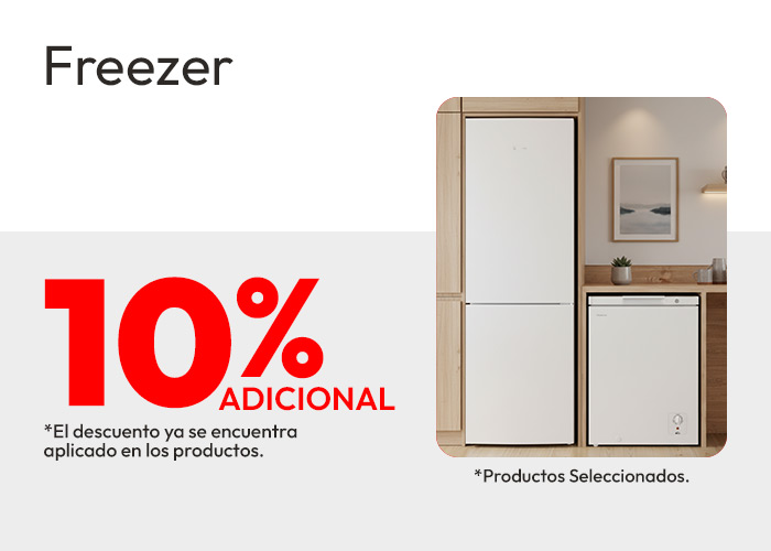 Freezer 10% de dcto adcional tlp
