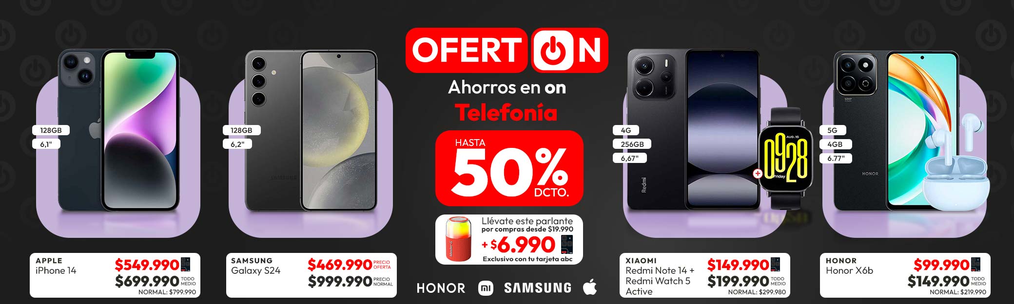 telefonía hasta 50% dcto