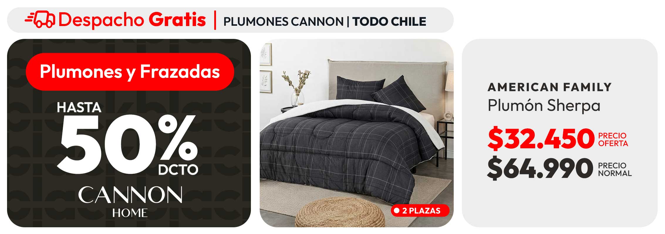 Cannon hasta 50% dcto con despacho gratis