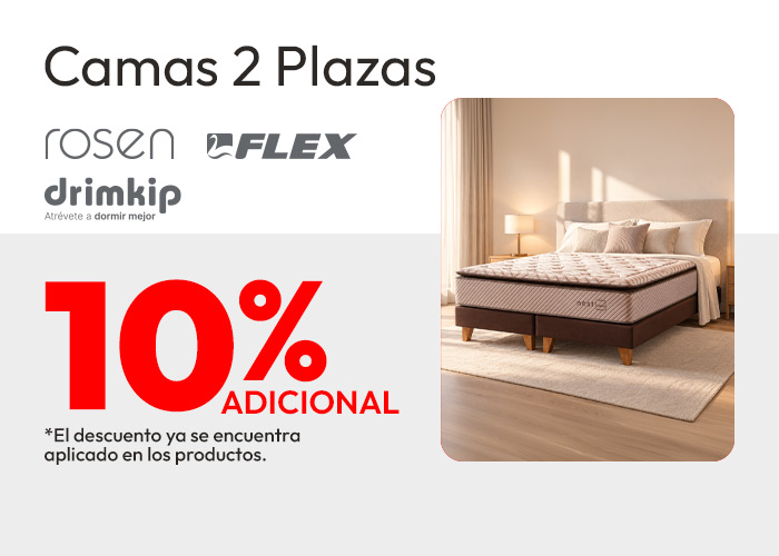 Camas 2 Plazas 10% de dcto