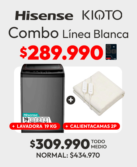 Combo Lavadora + Almohadas + Calientacamas