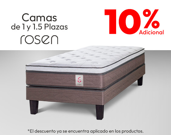 Camas de 1 Plaza y 1.5 Rosen 10% adicional tmp
