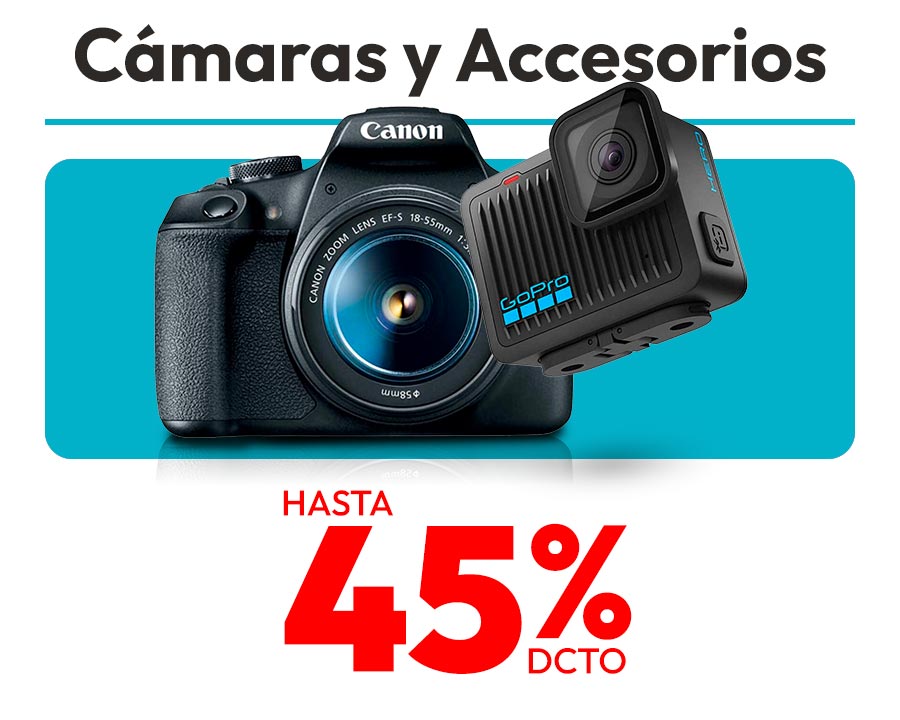Cámaras y Accesorios hasta 45% dcto