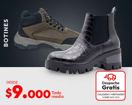 botines desde 7990  despacho gratis  calzado y vestuario sobre 20,000 todo chile