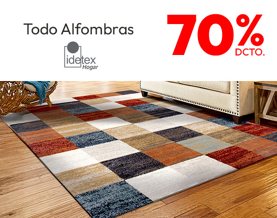 Todo Alfombras Idetex con 70% dcto