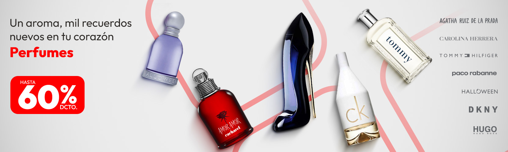 Perfumes hasta 60% descuento