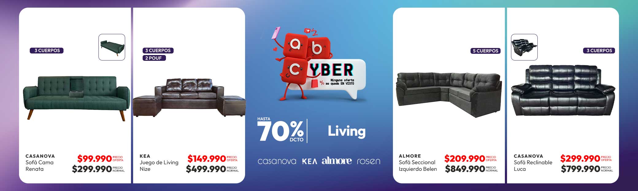 Living hasta 70% dcto