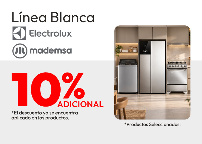 Electrolux , Mademda 10% de dcto adicional TMP