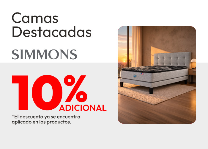 Camas Destacadas hasta 10% adicional