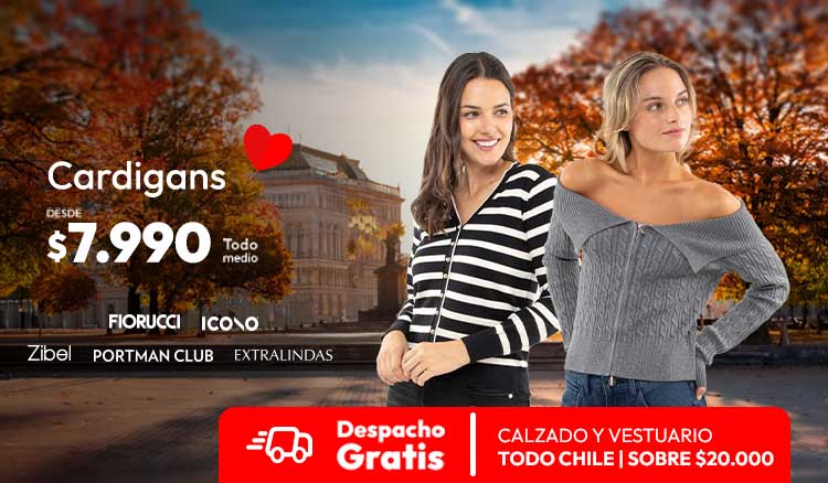 cardigans desde 7.990