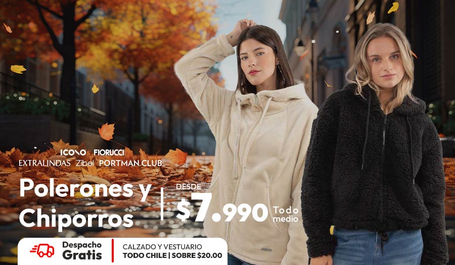 chiporros y polerones mujer desde 7990 despacho gratis
