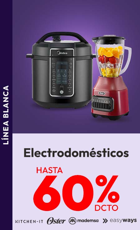 Electrodomésticos hasta 60% dcto.