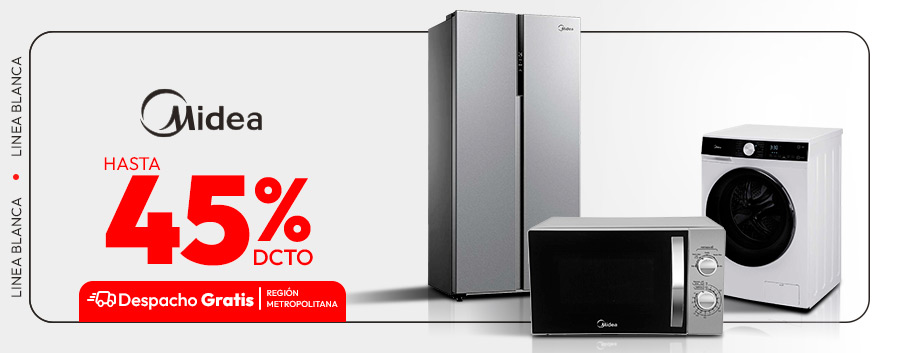 especial midea hasta 45% de dcto
