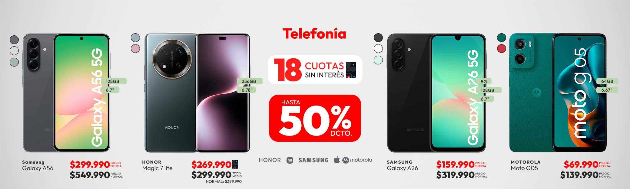 Telefonía hasta 50% dcto