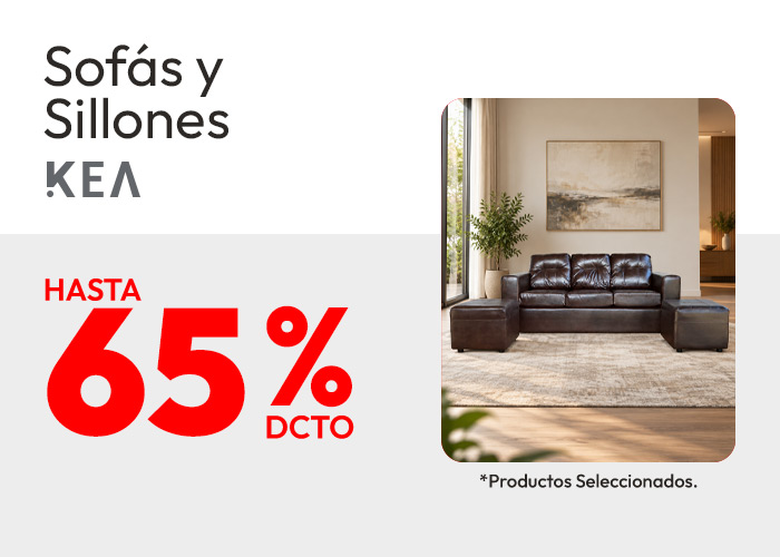 Sofás y Sillones KEA hasta 65% de dcto / prod seleccionados