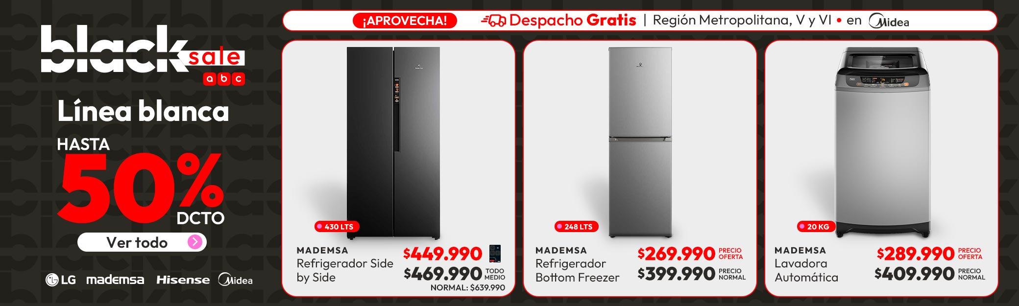 Línea Blanca hasta 50% dcto