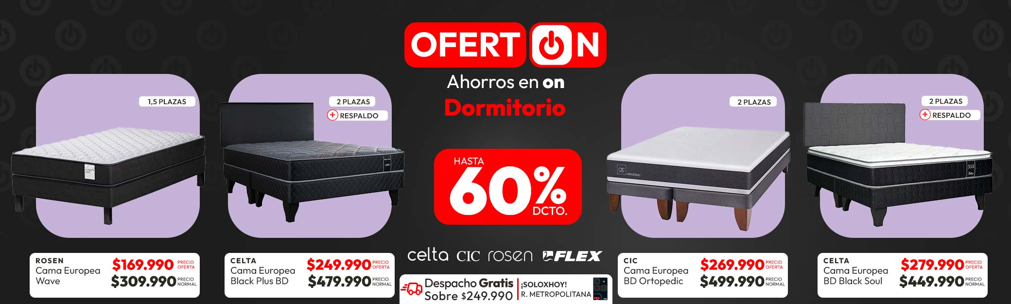 Dormitorio hasta 60% dcto