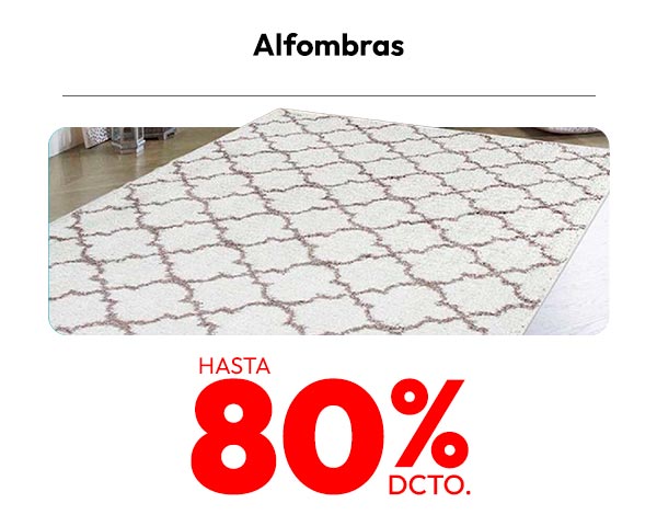 Alfombras hasta 80% dcto