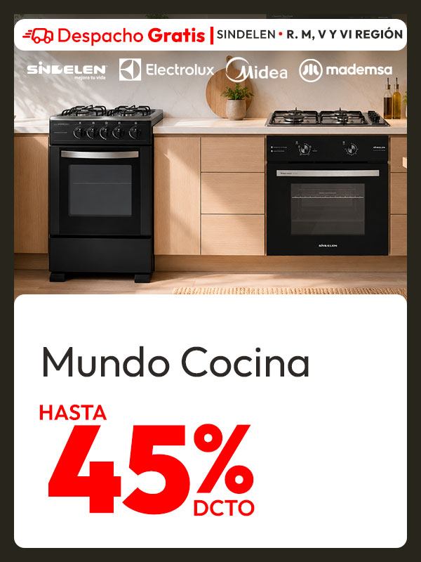 Mundo cocina hasta 45% DE DCTO