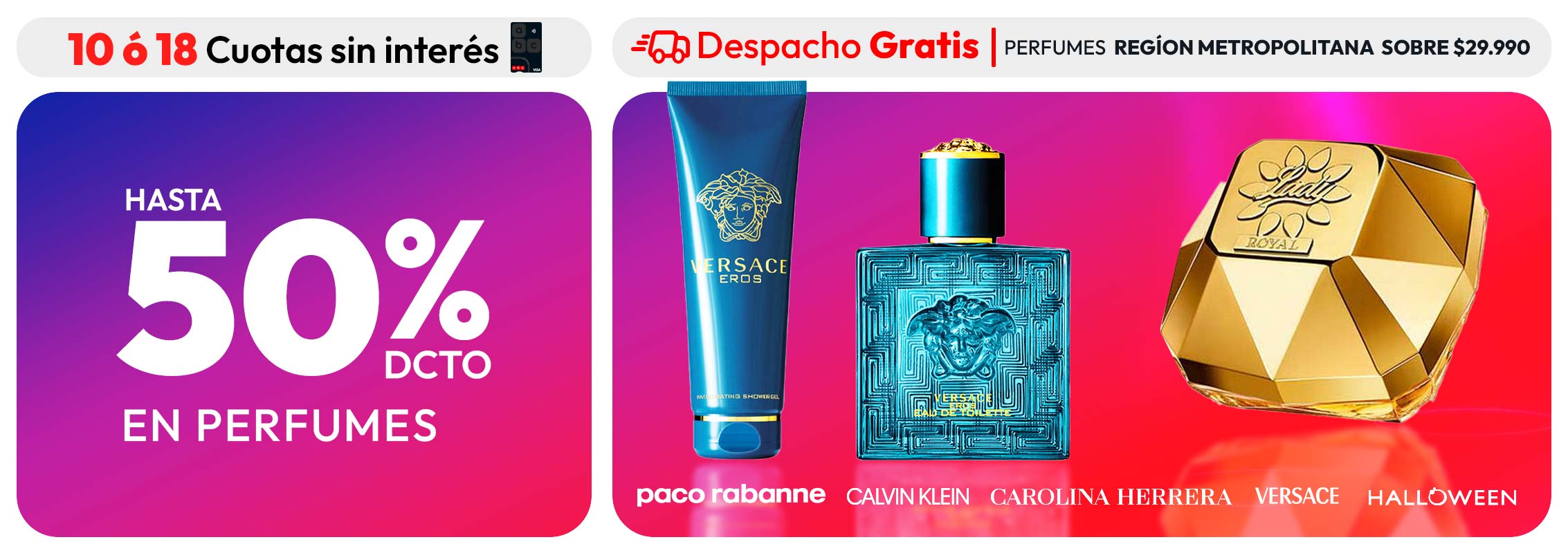 Perfumes 50% dcto