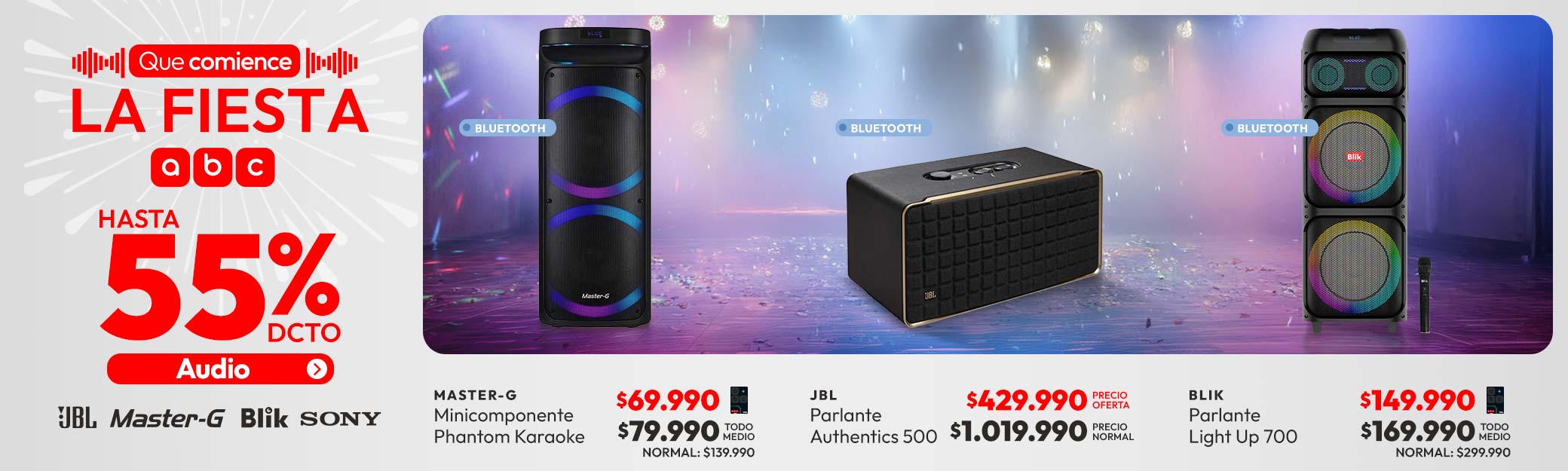 Audio sube el volumen hasta 55% dcto