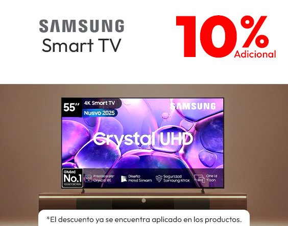 10% dcto adicional TV Samsung TMP