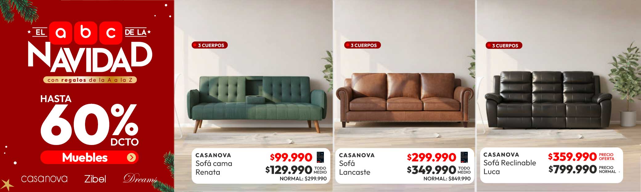 Muebles hasta 60% descuento
