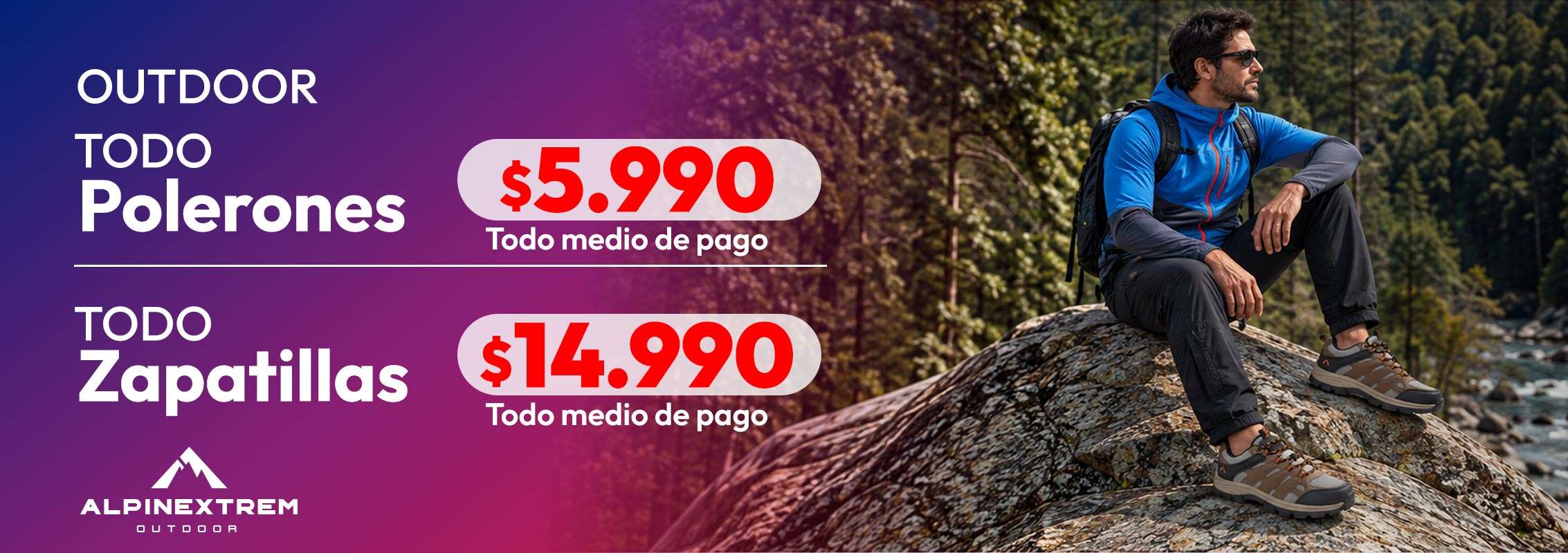 OUTDOOR Zapatillas Alpine 14.990  Todo polerones Alpine Outdoor $5.990 Recalcar Alpine