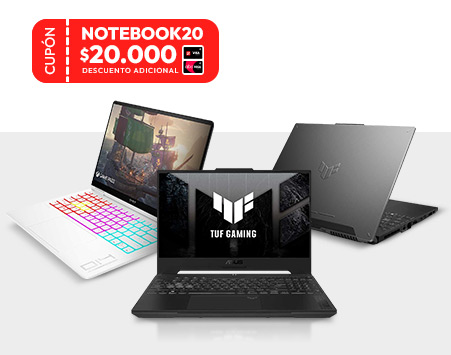Cupón NOTEBOOK20 con tlp