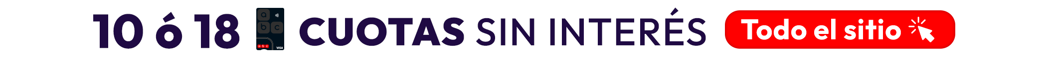 18 cuotas sin interés con tu tarjeta abc