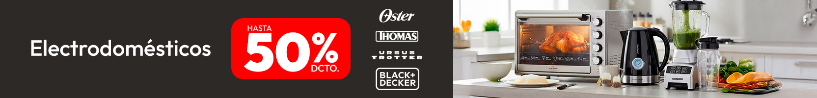 Electrodomésticos hasta 50% dcto