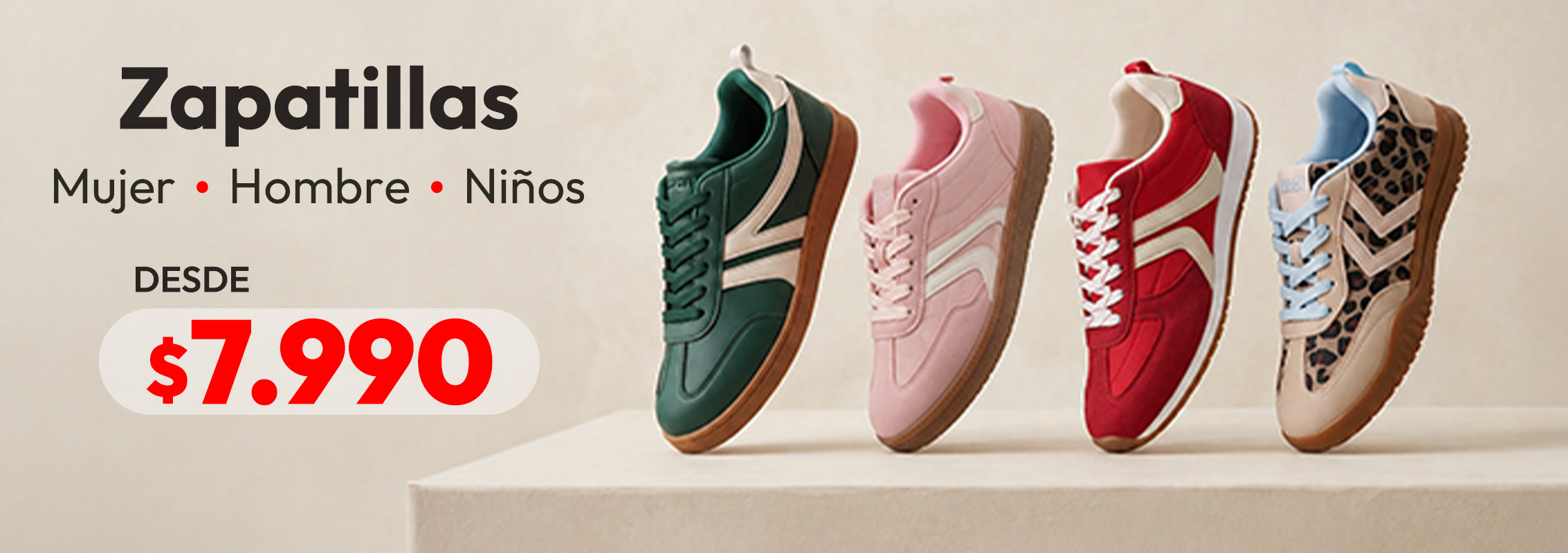 Zapatillas desde $7.990