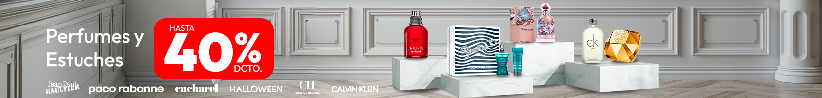 Perfumes y estuches hasta 40% dcto