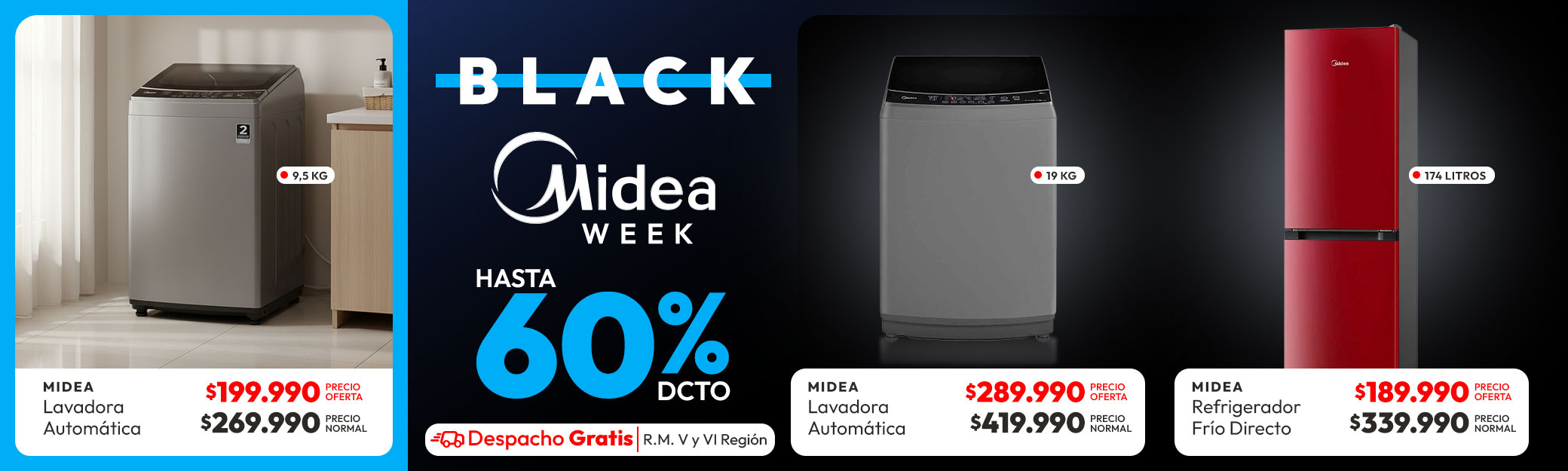midea week Despacho gratis en RM