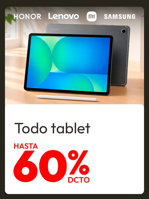 Todo tablet hasta 60% descuento