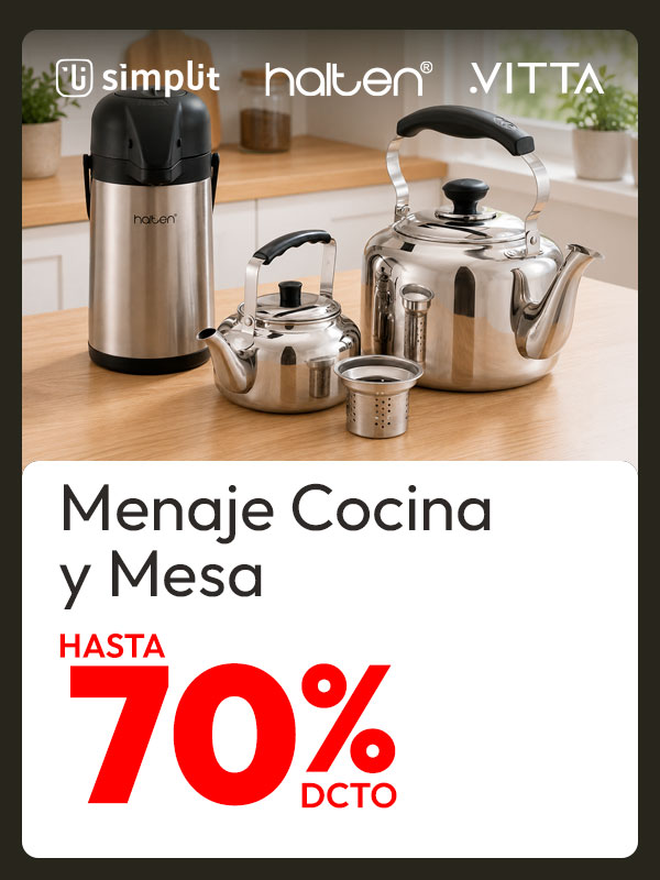 Menaje Cocina y Mesa hasta 70% de dcto