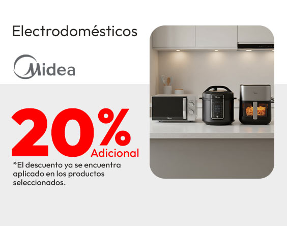 Midea electrodomesticos 10% de dcto adicional productos seleccionados